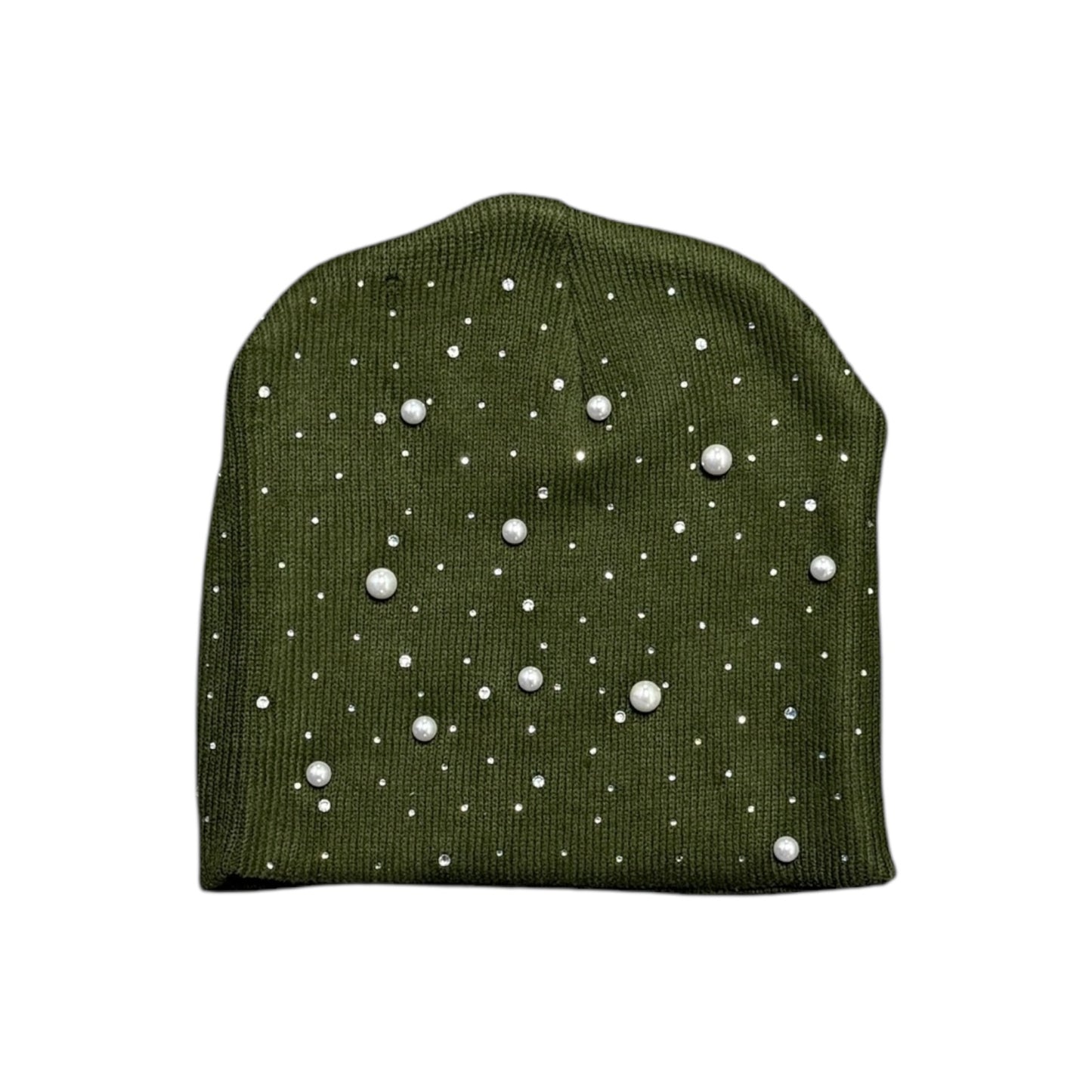 Rhinestone Pearl Beanie
