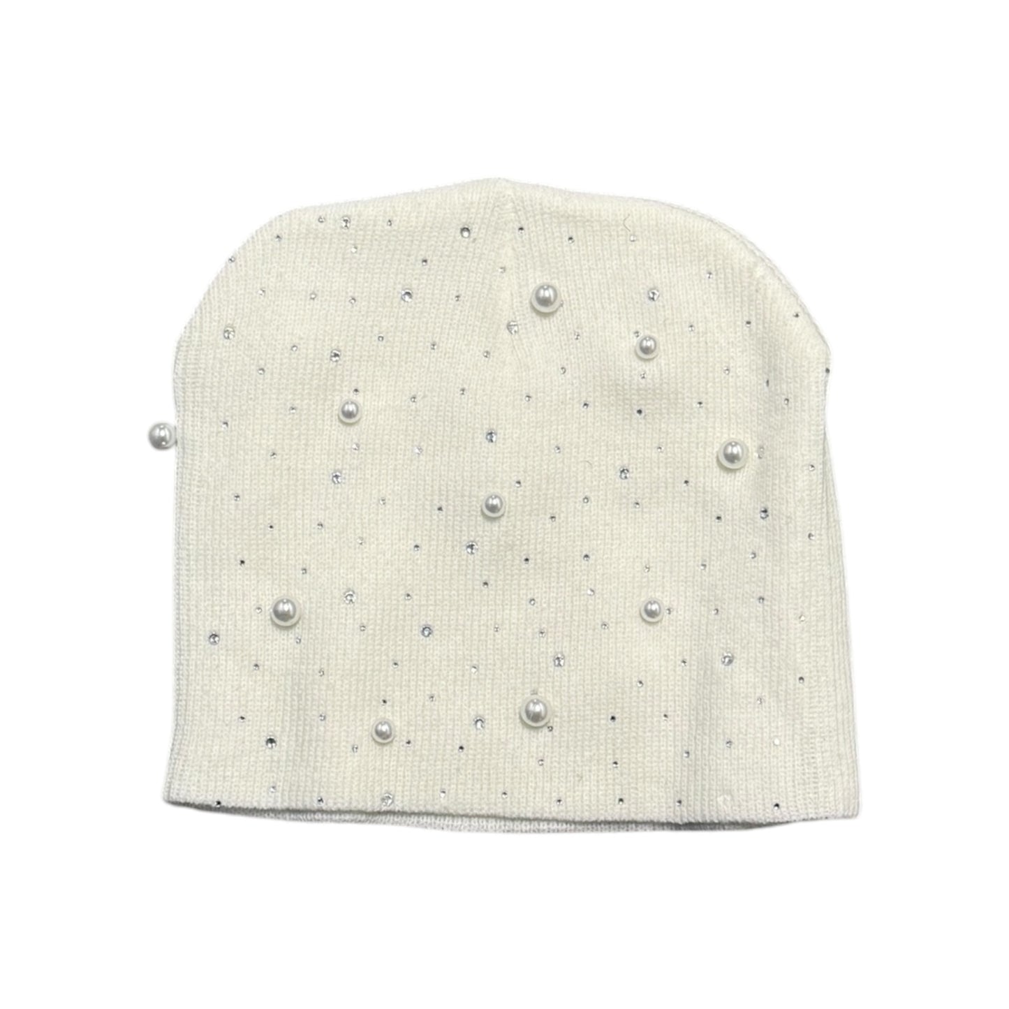 Rhinestone Pearl Beanie