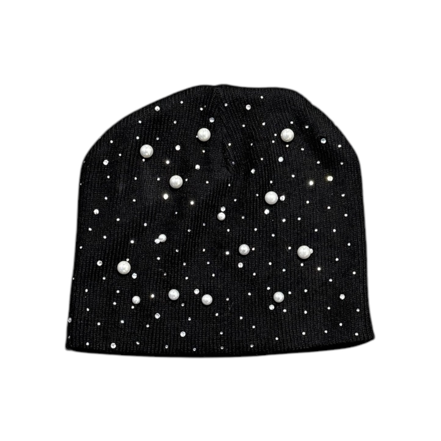 Rhinestone Pearl Beanie