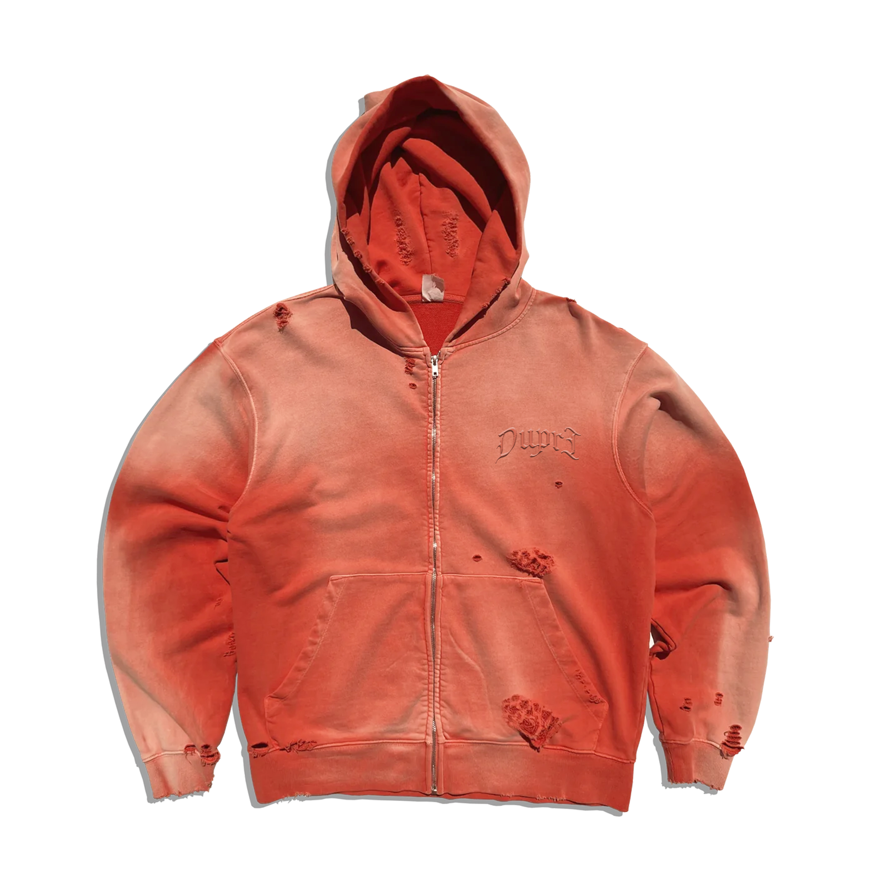 Blood Orange Zip Up Hoodie – Malik Dupri