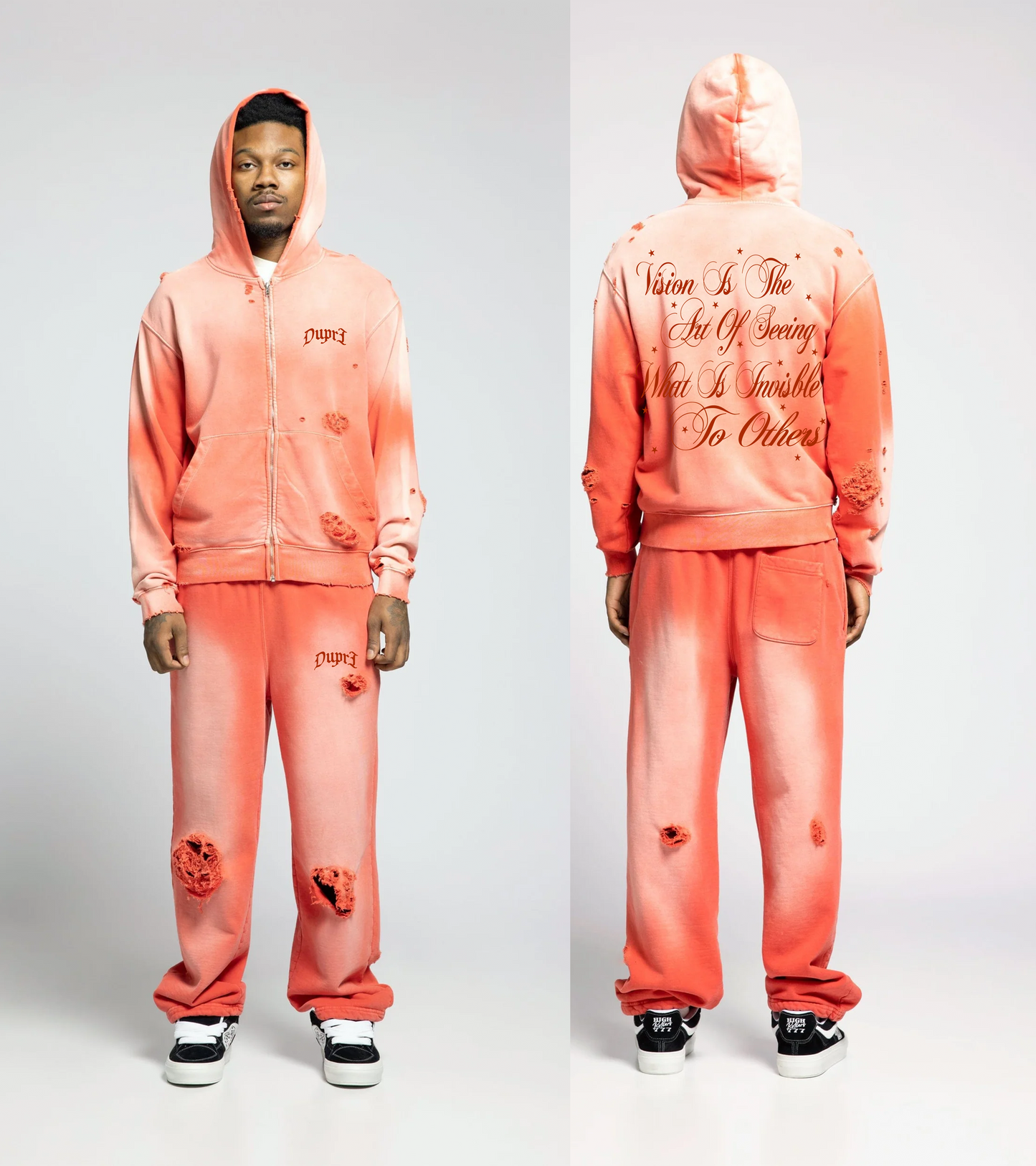 Blood Orange Zip Up Hoodie