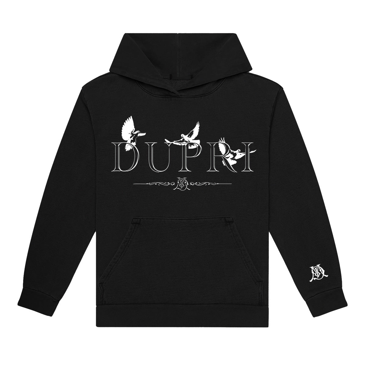 Black Flying Doves Hoodie