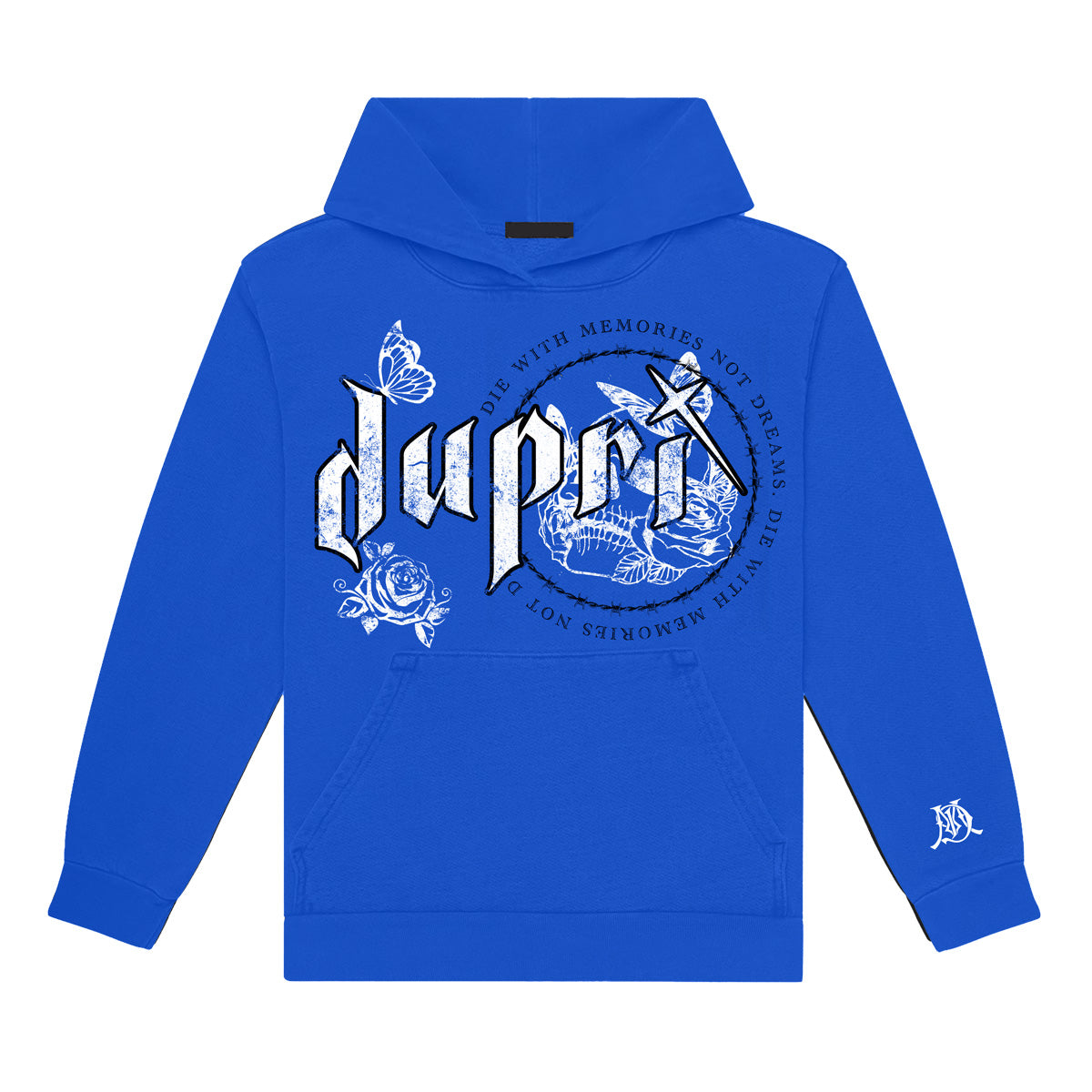 Blue Dupri Skull Hoodie