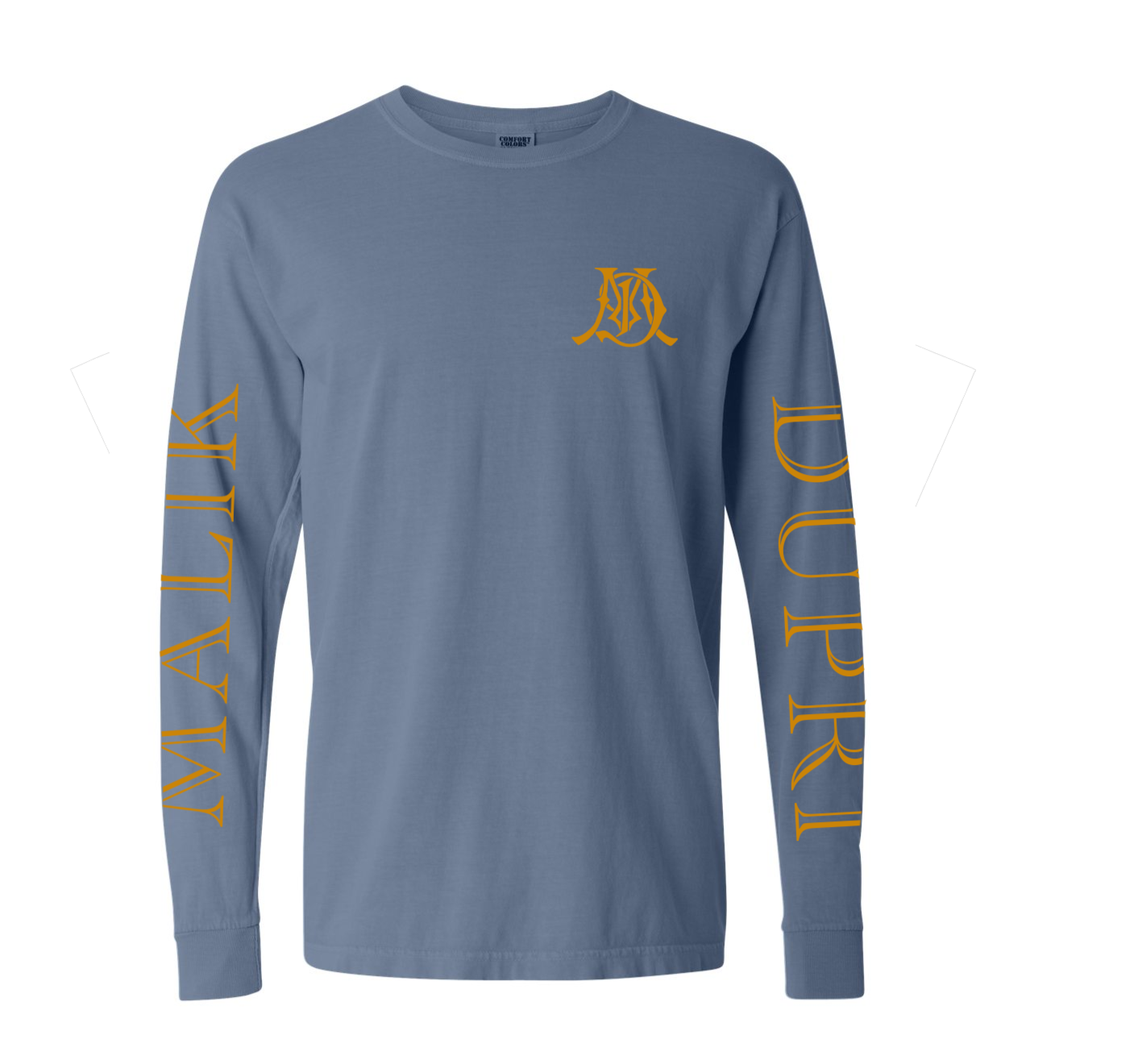 Blue Long Sleeve Monogram Tee