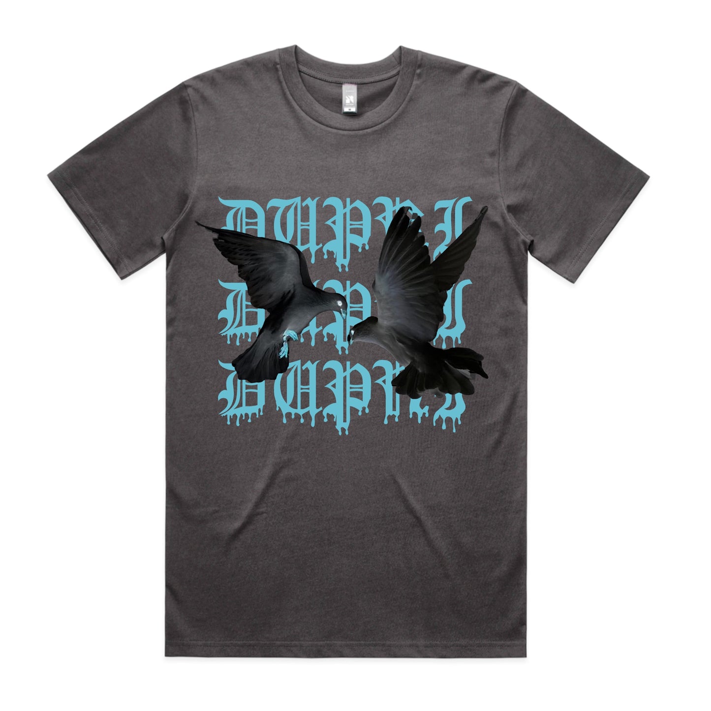 Charcoal Black Doves Tee