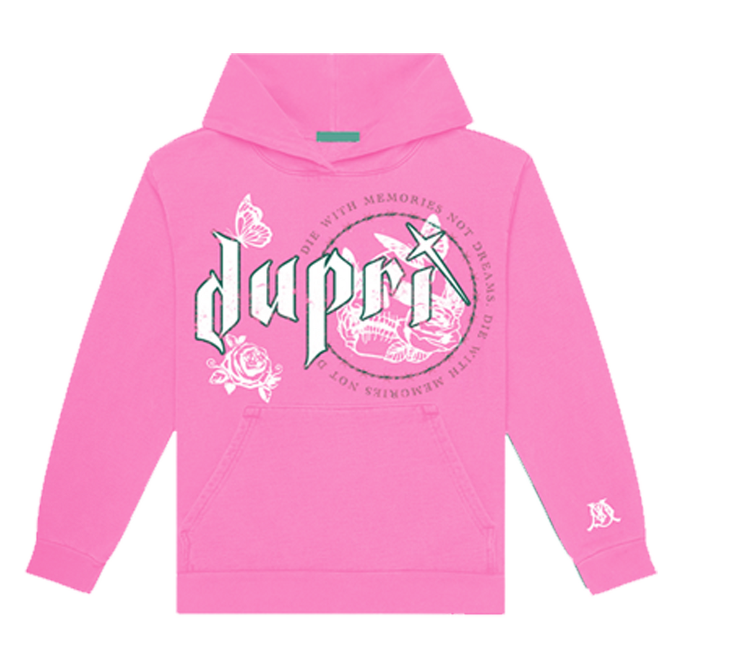 Pink Dupri Skull Hoodie