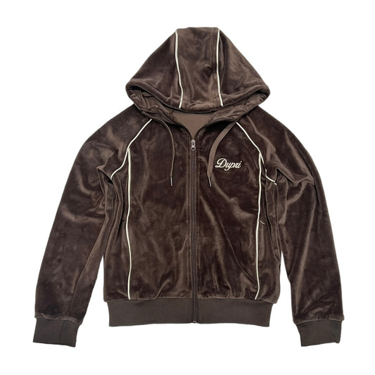 Chocolate Womens Velour Jacket