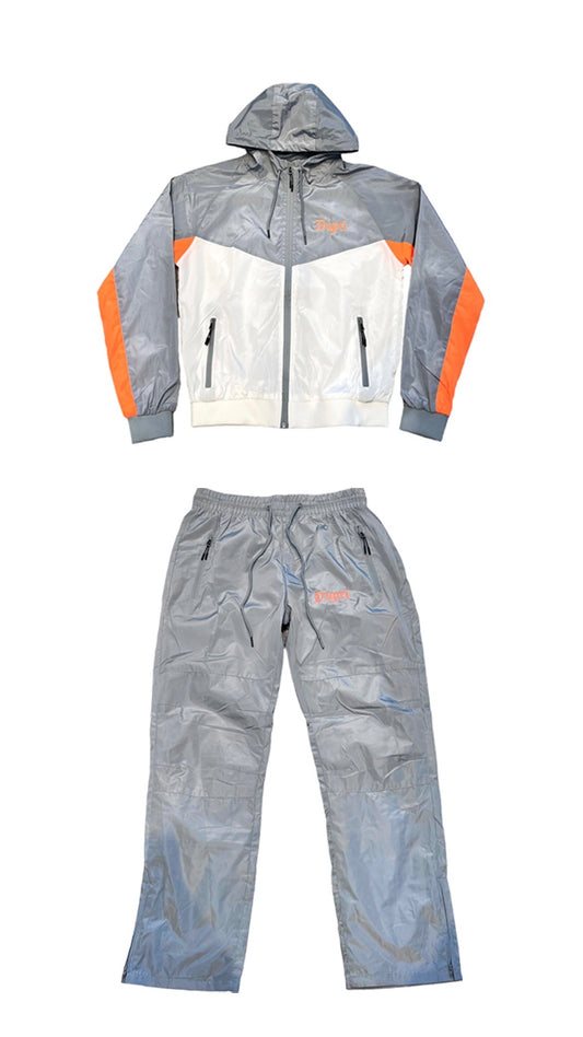 Orange Luxury Windbreaker Set