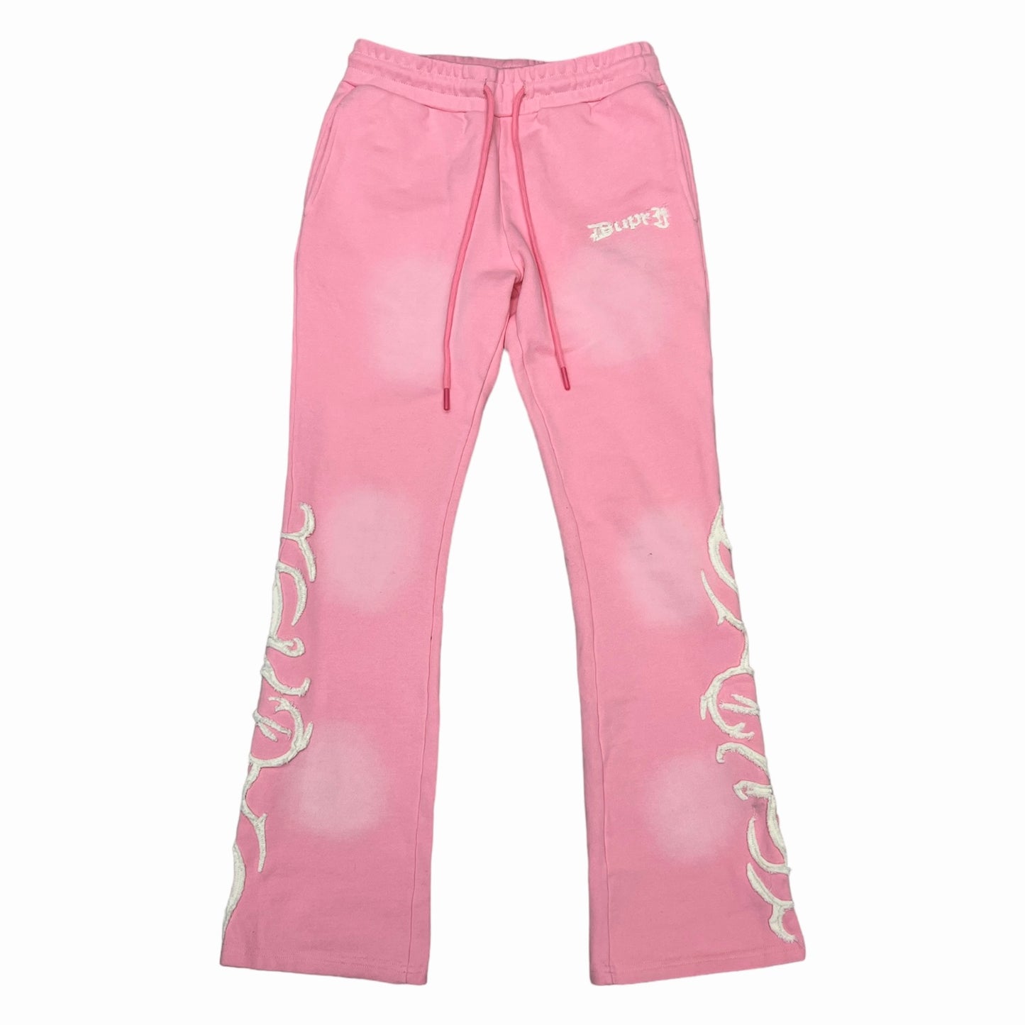 Pink French Terry Zodiac Flare Pants