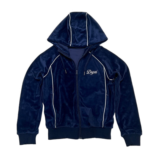 Navy Womens Velour Jacket