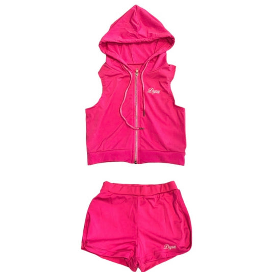 Hot Pink Womens Hoodie Set