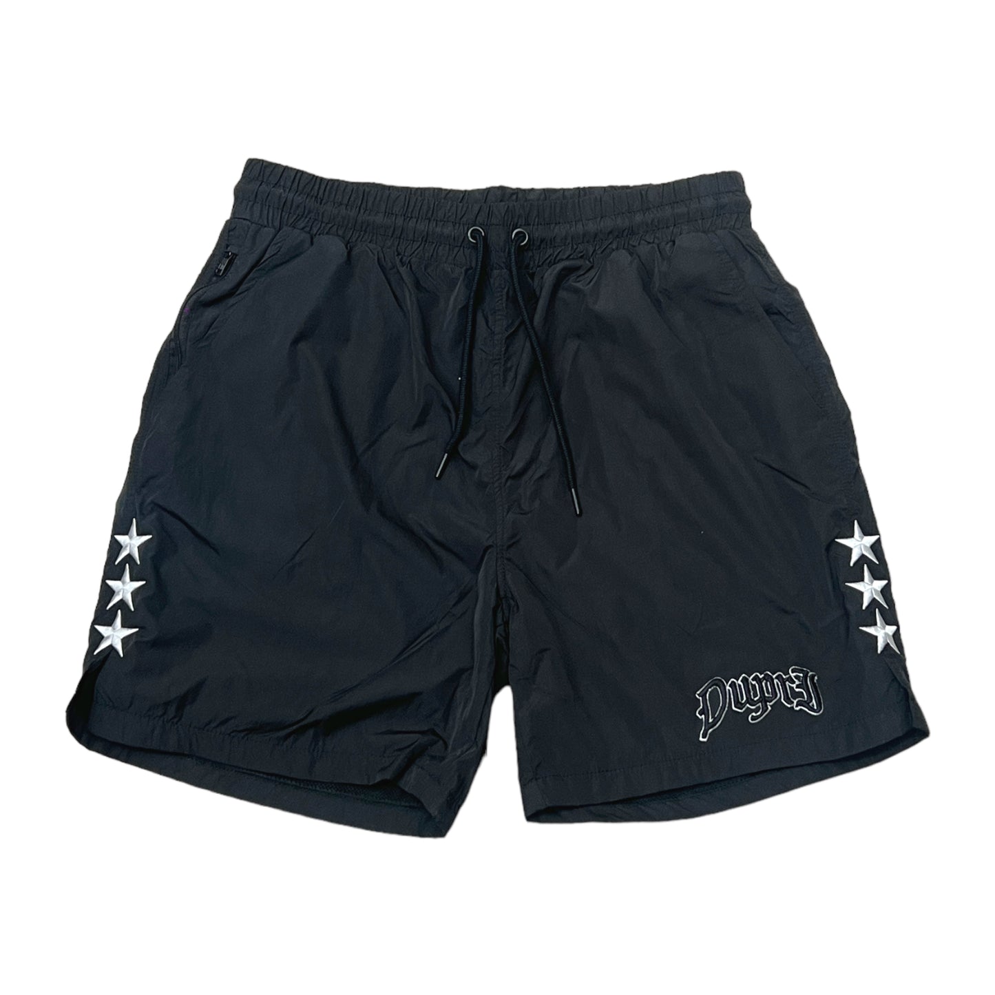 Black w/ White Nylon Shorts