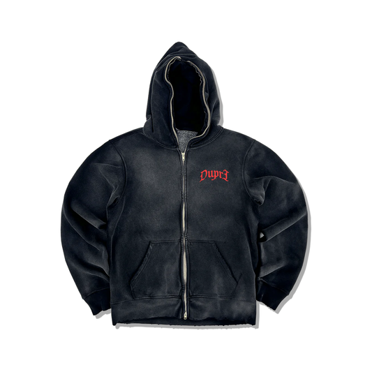 Smoked Anthracite Guardian Zip Up Hoodie