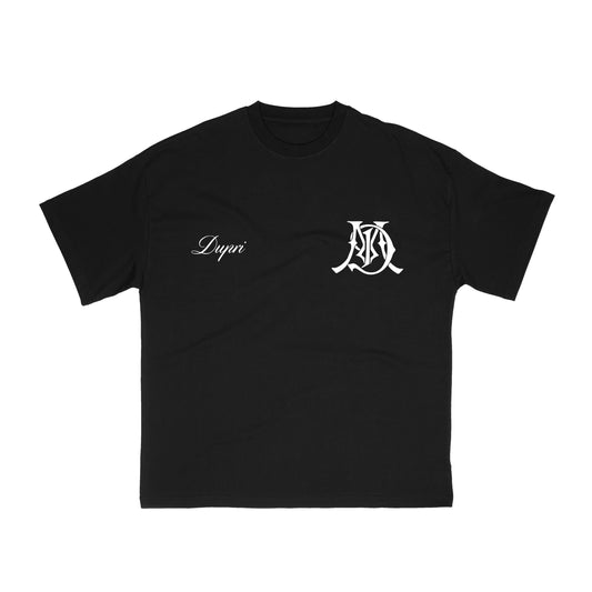 Black MD Script Signature Tee