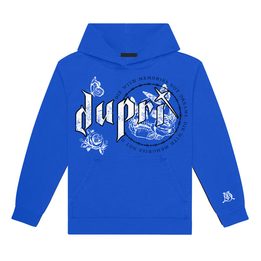 Blue Dupri Skull Hoodie