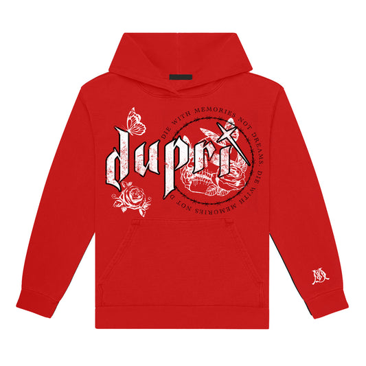Red Dupri Skull Hoodie