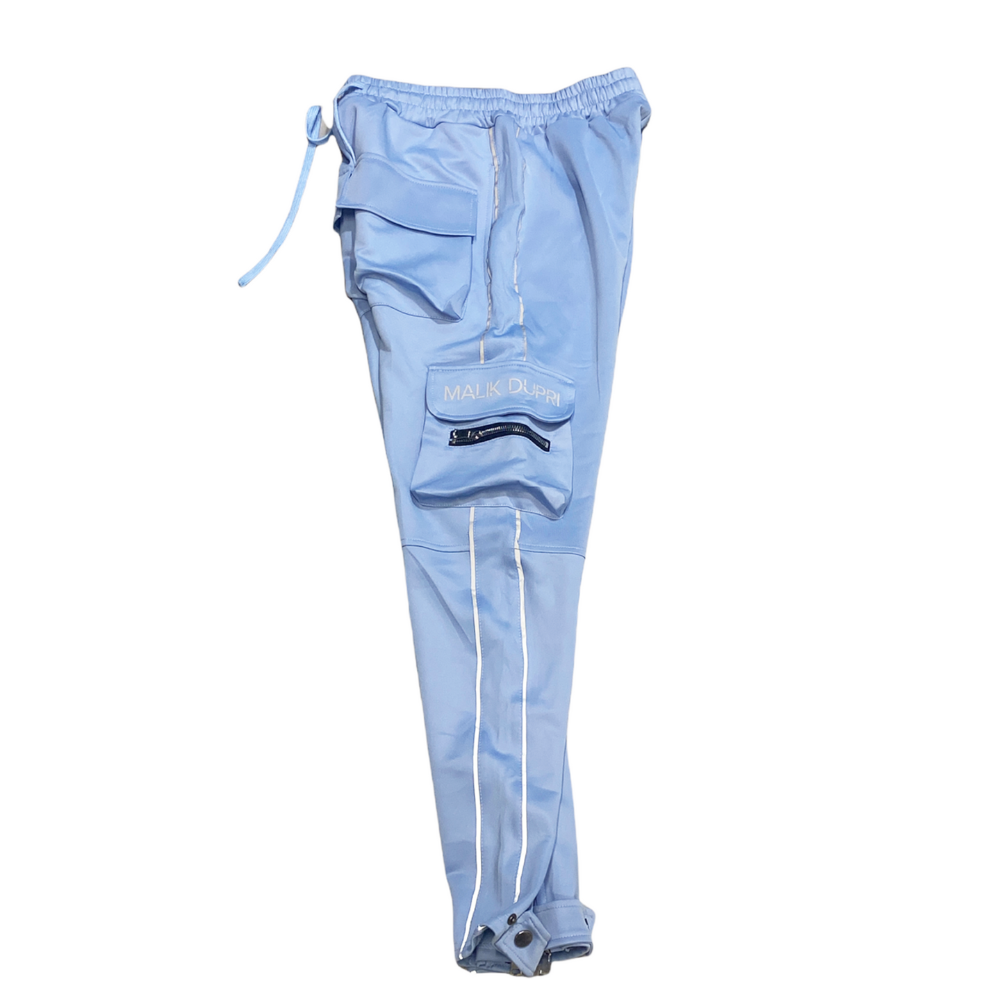 Blue Luxury Cargo Track Pants (Reflective)
