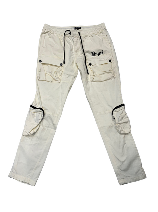 Cream Utility Cargo Pants