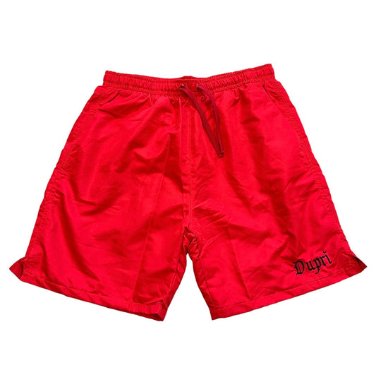 Red Nylon Shorts
