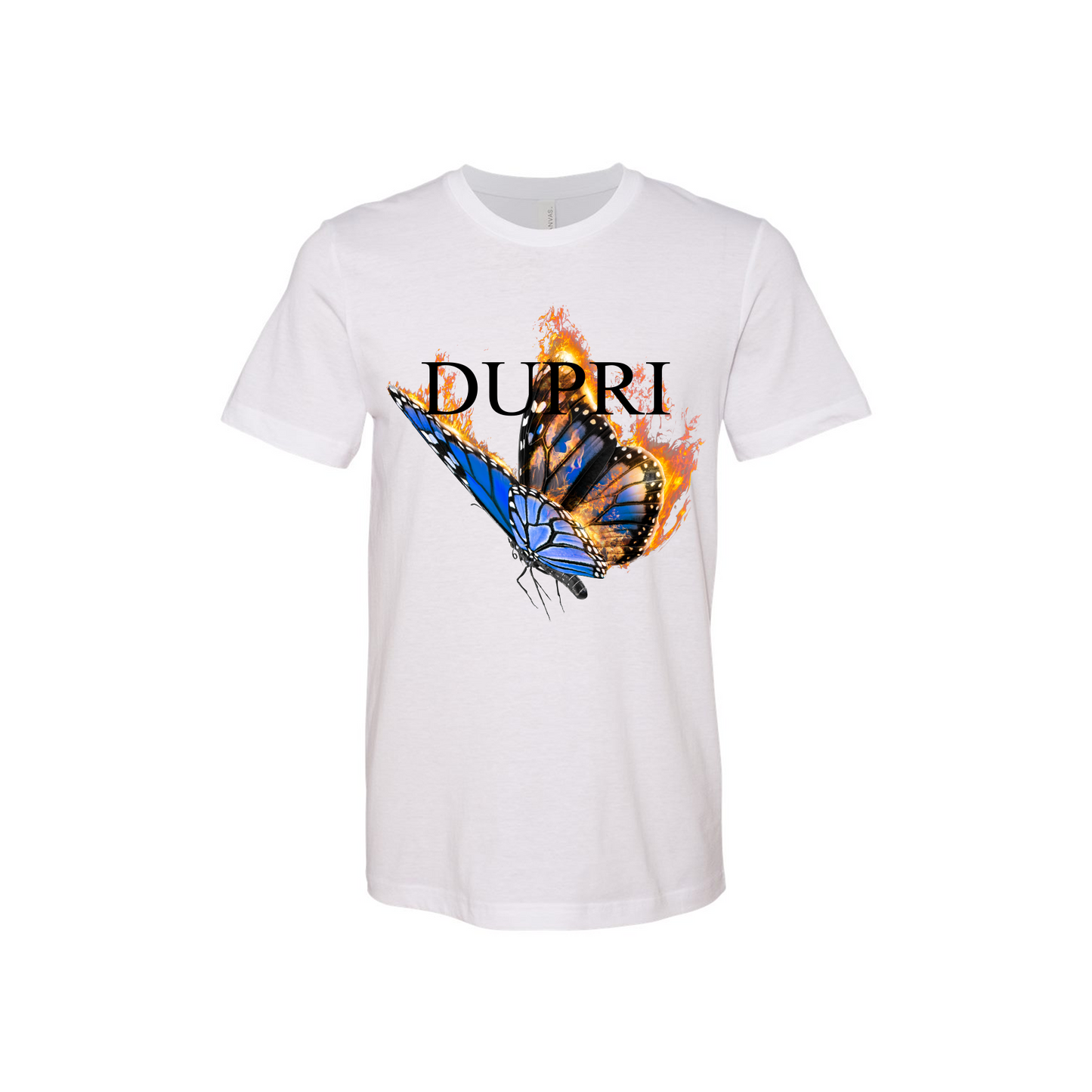 White Butterfly On Fire Tee